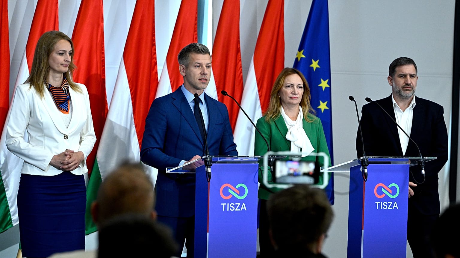 A Tisza frakció alakuló ülése utáni sajtótájékoztató