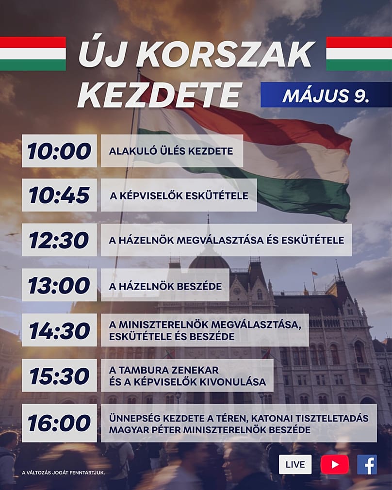 A szombati program