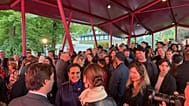 A full house inside the Qatar National Pavilion at the 2026 Venice Biennale.