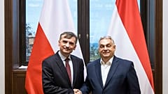 Zbignew Ziobro volt lengyel igazságügyi miniszter és Orbán Viktor volt magyar kormányfő 2025 őszén Magyarországon