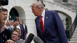 الرئيس الأميركي دونالد ترامب في الحديقة الجنوبية للبيت الأبيض، الجمعة 8 مايو/أيار 2026، في واشنطن.
