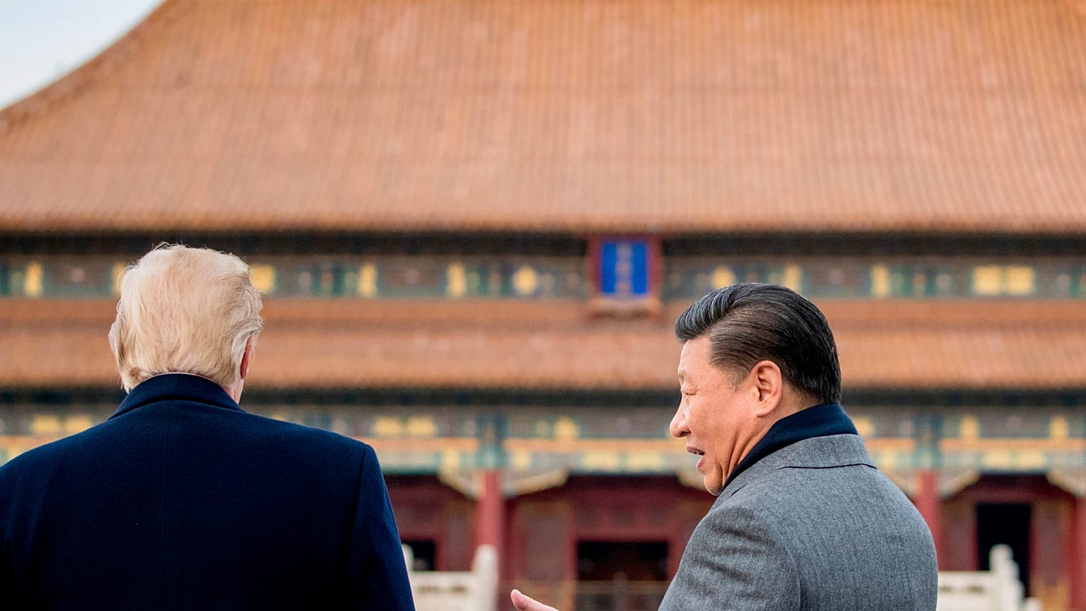 Donald Trump with Xi Jinping in Beijing