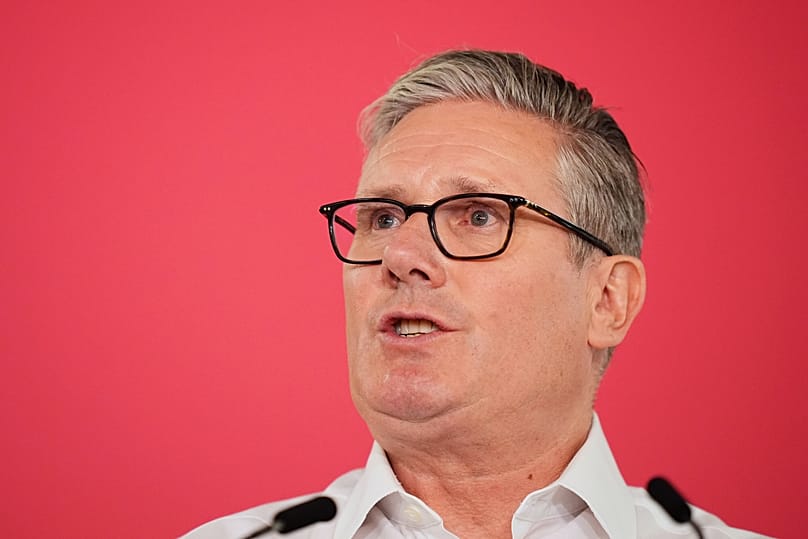 Britain's Prime Minister Sir Keir Starmer delivers a speech at the Coin Street Neighbourhood Centre in Waterloo, 11 May, 2026