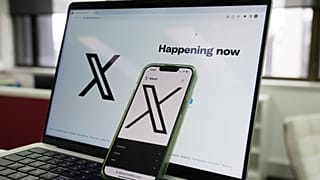 Computer screen showing X, the platform for Grok