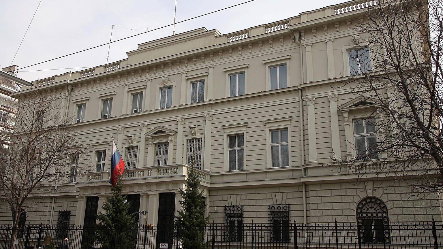 A view of the Russian embassy in Vienna, Austria, on March 19, 2010.
