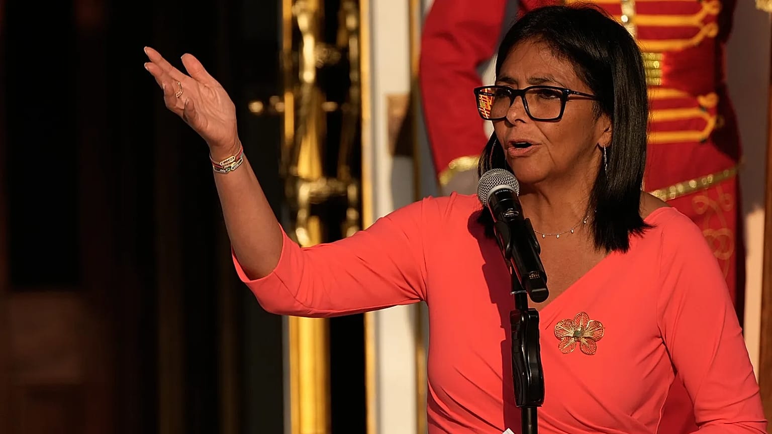 Delcy Rodríguez, presidenta en funciones de Venezuela. Imagen de archivo.