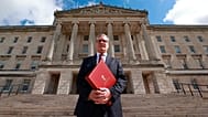 Britain's Prime Minister Sir Keir Starmer poses for a photo outside Parliament Buildings in Belfast, 8 July, 2024
