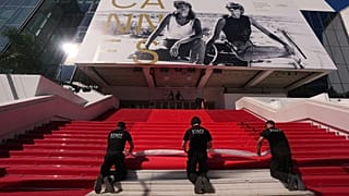 Le tapis rouge du festival installé sur les marches du Palais des festival, le 11 mai 2026