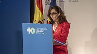 Mónica García, durante una rueda de prensa.