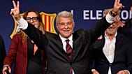 Joan Laporta, cuando fue reelegido como presidente del Barça