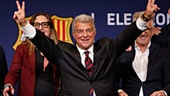 Joan Laporta, cuando fue reelegido como presidente del Barça
