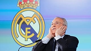 Real Madrid president Florentino Pérez gives a press conference in Madrid, 12 May, 2026
