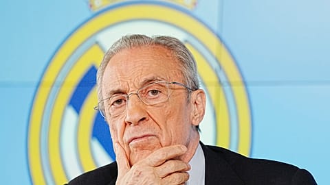 Florentino Pérez κατά τη διάρκεια συνέντευξης Τύπου