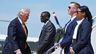 US President Donald Trump boards Air Force One at Joint Base Andrews for a trip to China, Maryland, 12 May 2026