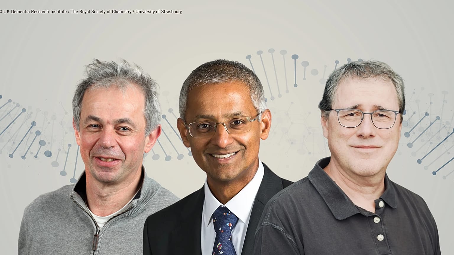 Los químicos británicos David Klenerman y Shankar Balasubramanian y el biofísico francés Pascal Mayer