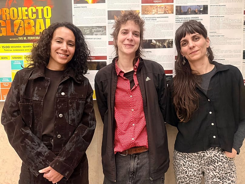 Francisca Marvão (au centre) avec Dama Bete et la productrice Diana Martins