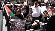 فلسطينيون يشاركون في فعالية لإحياء الذكرى الـ78 للنكبة في نابلس بالضفة الغربية، الاثنين 11 مايو 2026.