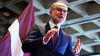 Former Latvian Defence Minister Andris Spruds speaking in Ottawa, Canada on Thursday, March 7, 2024. 