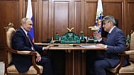 FILE: Russian President Vladimir Putin meets with New People party's leader Alexey Nechaev in Moscow, 19 November 2024