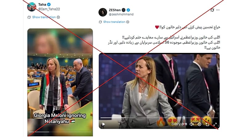 I video di Meloni che snobba Netanyahu e lancia documenti in aria sono generati dall'intelligenza artificiale 