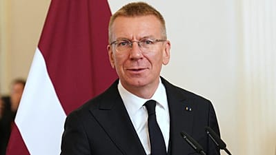 Le président letton Edgars Rinkevics 