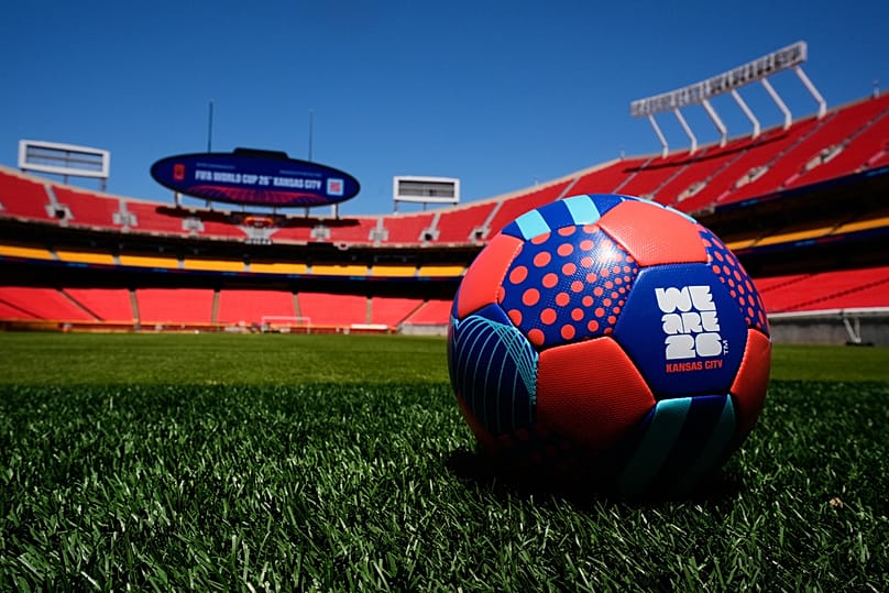 A general view of Arrowhead Stadium as it is rebranded as Kansas City Stadium, Monday, May 11, 2026, ahead of the 2026 FIFA World Cup soccer matches in Kansas City, Mo. 