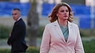 A primeira-ministra da Letónia, Evika Silina, chega à Cimeira da UE em Ayia Napa, Chipre, quinta-feira, 23 de abril de 2026. (AP Photo/Petros Karadjias)