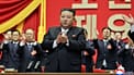 North Korean leader Kim Jong-un claps after he was re-elected to the top post of the ruling Workers' Party during the party's Congress in Pyongyang, 22 February, 2026