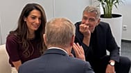 Premier Polski Donald Tusk spotkał się z Georgem i Amal Clooneyami podczas konferencji IMPACT'26.