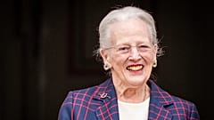 Dänemarks Königin Margrethe an ihrem 86. Geburtstag im Innenhof von Schloss Fredensborg, 16. April 2026