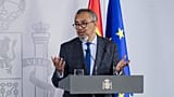 Ο Γενικός Διευθυντής του Παγκόσμιου Οργανισμού Υγείας (ΠΟΥ), Tedros Adhanom Ghebreyesus, δίνει συνέντευξη Τύπου στο Παλάτι Moncloa στη Μαδρίτη, 12 Μαΐου 2026.