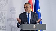 El director general de la Organización Mundial de la Salud (OMS), Tedros Adhanom Ghebreyesus, ofrece una rueda de prensa en el Palacio de la Moncloa en Madrid, 12 mayo 2026