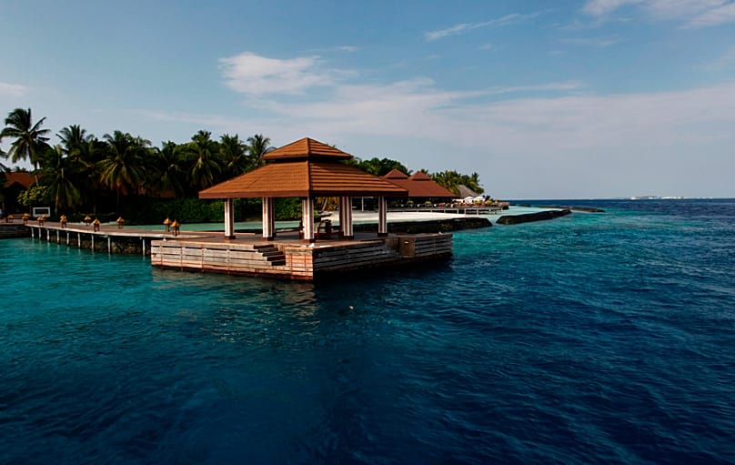 FILE - A jetty is seen on a resort on Male Attol in Maldives, Thursday, Feb. 16, 2012