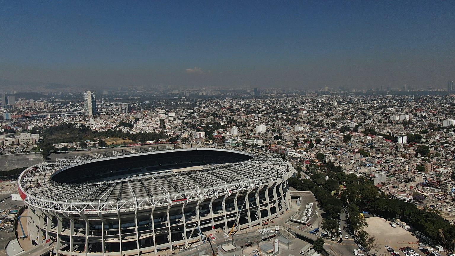 Στάδιο Azteca στην Πόλη του Μεξικού, 100 ημέρες πριν από την τελετή έναρξης του Παγκοσμίου Κυπέλλου Ποδοσφαίρου 2026