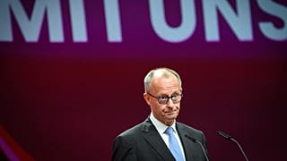 German Chancellor Friedrich Merz speaks at the 23rd Ordinary Federal Congress of the German Trade Union Confederation (DGB) in Berlin, Germany, Tuesday; May 12, 2026.