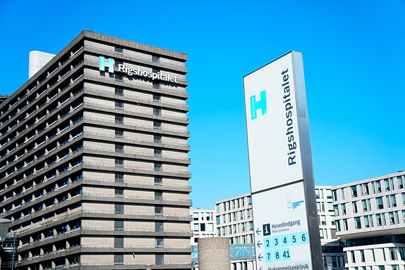 A view of the exterior of Rigshospitalet on Blegdamsvej in Copenhagen, 19 September, 2024