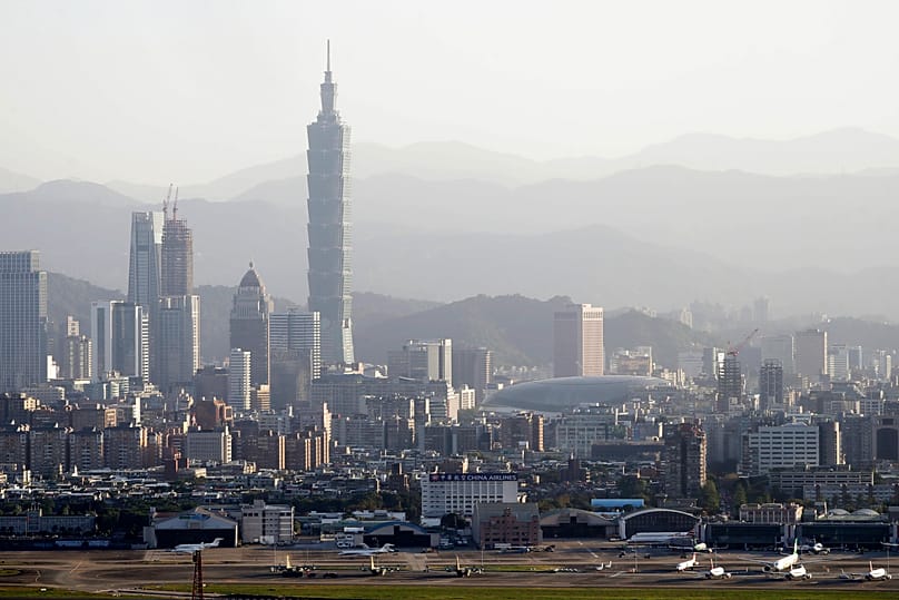 A view of the Taipei skyline with the iconic Taipei 101 skyscraper, the tallest building in Taiwan (AP Photo/Chiang Ying-ying)