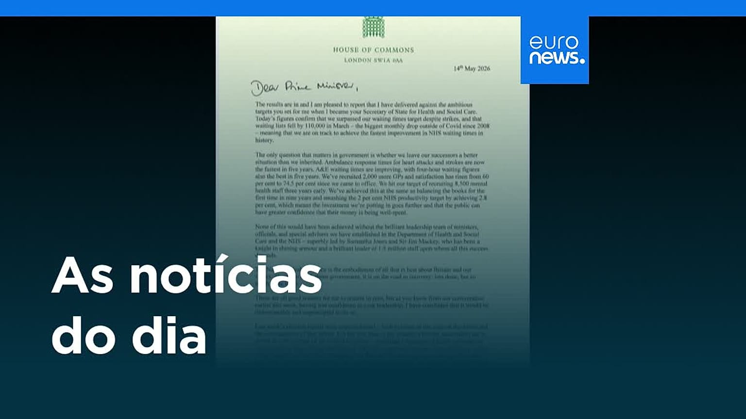 Notícias do dia | 15 de maio 2026 - Tarde