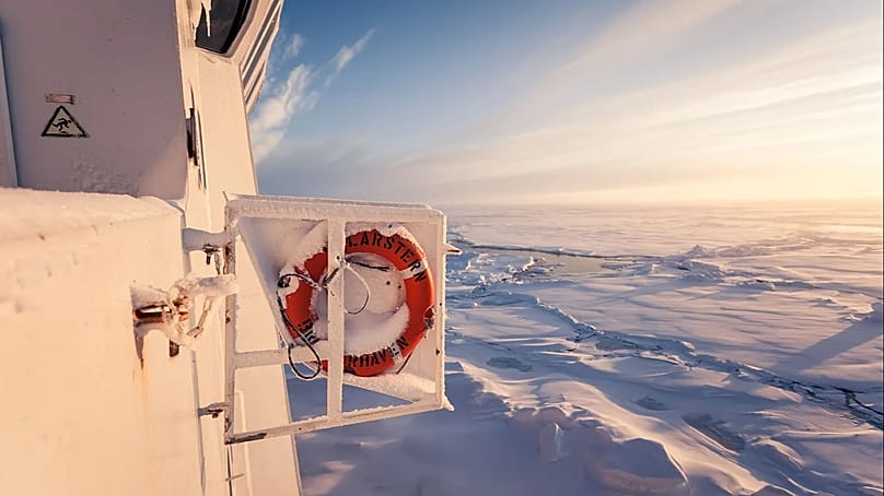 Auch geopolitisch wichtig für Deutschland: Das Forschungsschiff Polarstern in der zentralen Arktis.