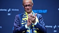Bundeskanzler Friedrich Merz nimmt während des Deutschen Katholikentags am Freitag, 15. Mai 2026, in Würzburg an einer Diskussion mit jungen Menschen teil.