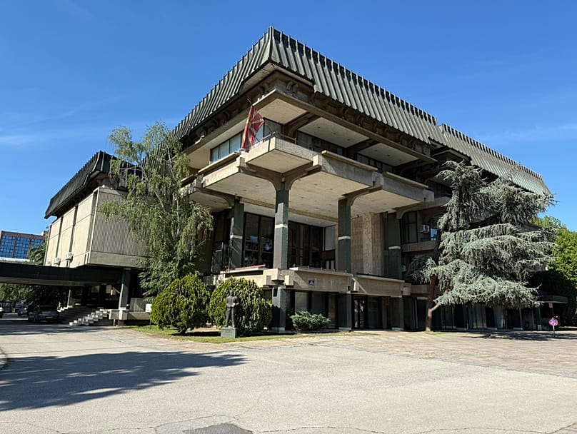 Macedonian Academy of Sciences and Arts is one of the spots you'll visit on the brutalist architecture tour