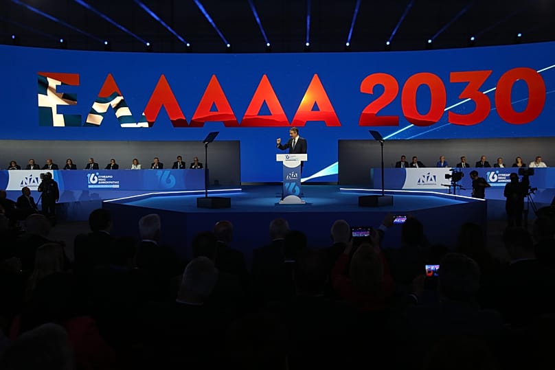 Ο Κυριάκος Μητσοτάκης στο Συνέδριο της ΝΔ