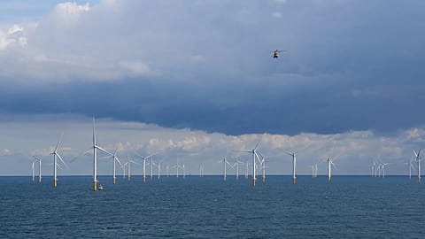 Arşiv: Belçika kıyıları açıklarındaki Kuzey Denizi’nde, Modular Offshore Grid yakınlarında rüzgar türbinleri, 9 Eylül 2019