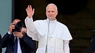 Le pape Léon XIV visite l'université de Sapienza à Rome, le 14 mai 2026.
