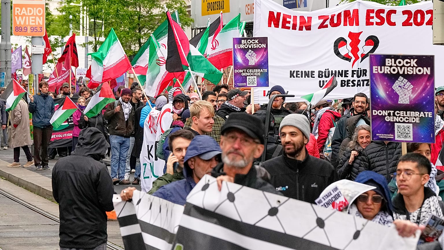Proteste gegen die Teilnahme Israels am ESC 2026