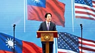 FILE - Taiwan's President Lai Ching-te speaks during a press conference on "Taiwan-U.S. Economic Prosperity Partnership" in Taipei, Taiwan on Feb. 3, 2026
