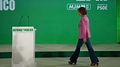 María Jesús Montero durante la campaña electoral andaluza.