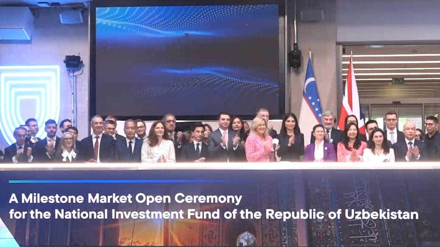A celebratory opening ceremony marked the start of trading for UzNIF on the London Stock Exchange.