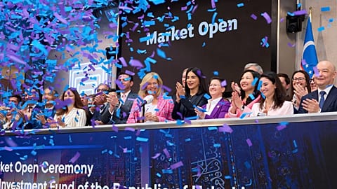 A celebratory opening ceremony marked the start of trading for UzNIF on the London Stock Exchange.