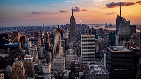 Vista de los rascacielos de la ciudad de Nueva York.